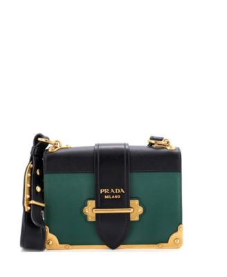 Small Cahier Crossbody Bag Leather and Saffiano Leather