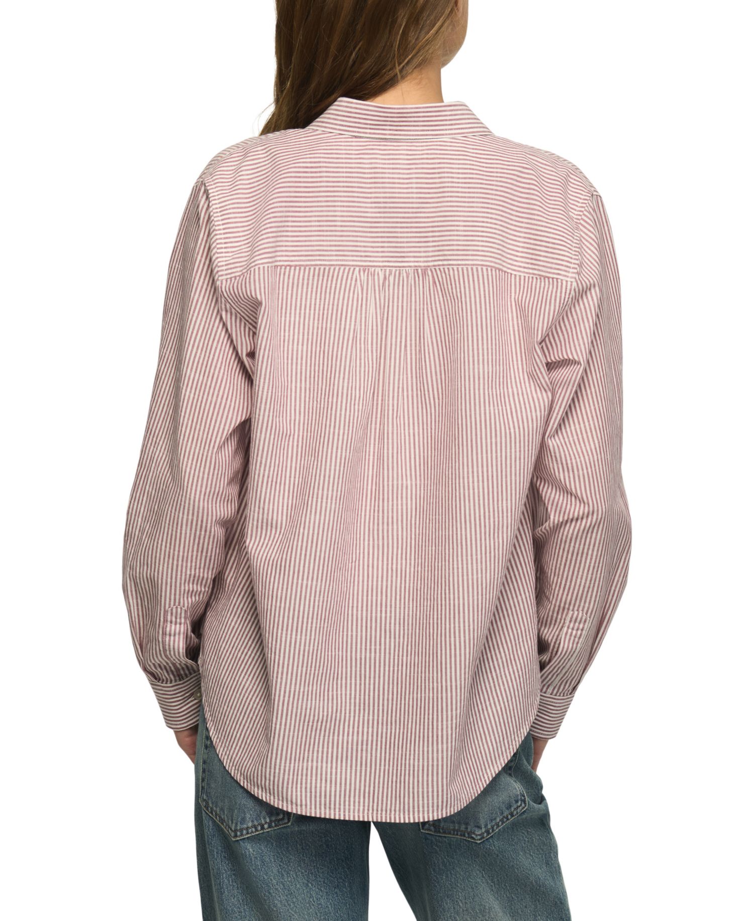 Women's Boyfriend Long-Sleeve Button-Down Shirt