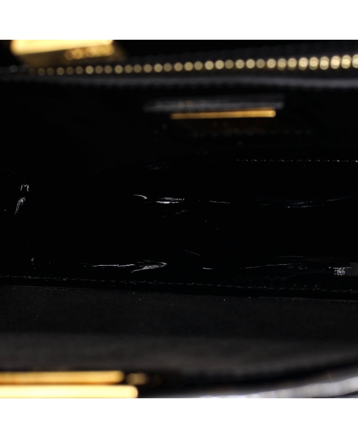 Pre-Owned Fendi Regular Peekaboo Bag Patent