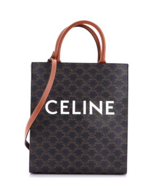 Small Vertical Cabas Tote Triomphe Coated Canvas
