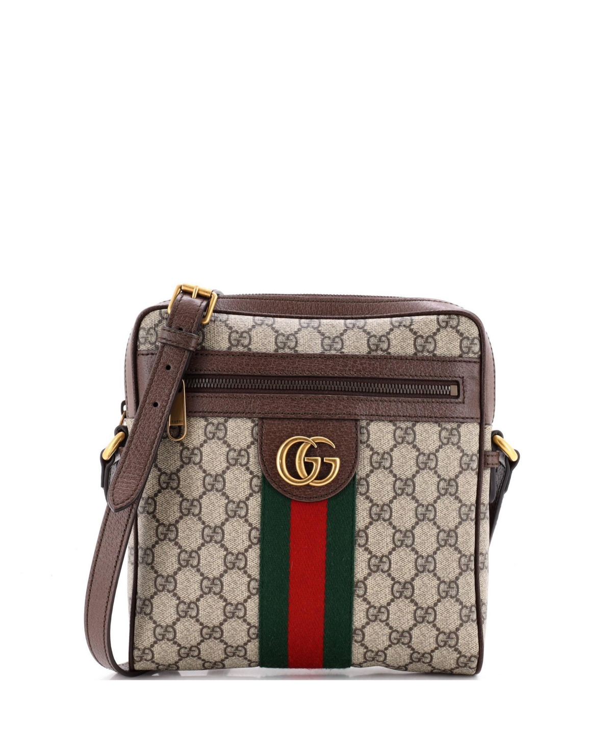 Pre-Owned Gucci Small Ophidia Messenger Bag Gg Coated Canvas