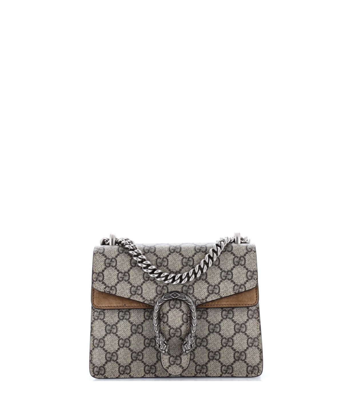 Pre-Owned Gucci Mini Dionysus Bag Gg Coated Canvas - Brown