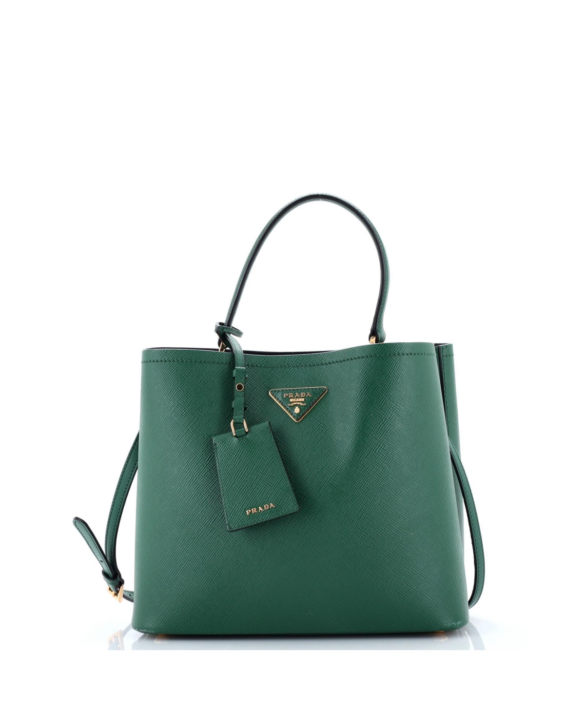 Pre-Owned Prada Large Panier Bucket Bag Saffiano Leather - Green