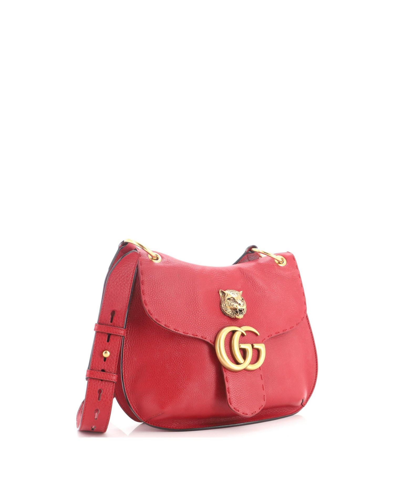 Medium GG Marmont Animalier Shoulder Bag Leather