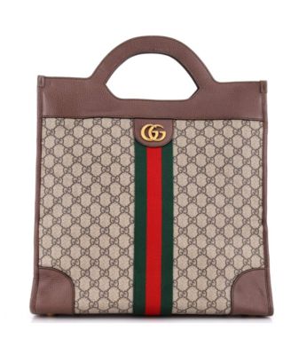 Medium Ophidia Cut Out Handle Tote GG Coated Canvas