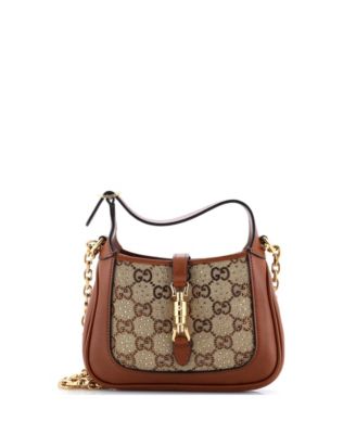 Mini Jackie 1961 Chain Hobo Crystal Embellished GG Canvas