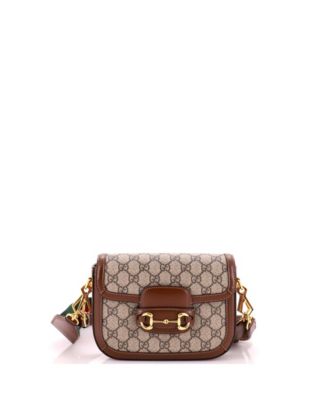 Mini Horsebit 1955 Shoulder Bag GG Coated Canvas with Leather