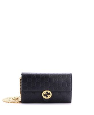 Icon Wallet on Chain Guccissima Leather