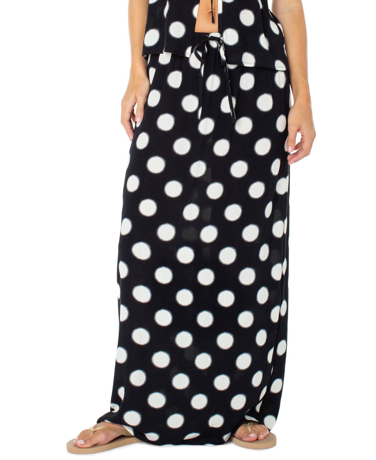Roxy Women's Iyla Polka Dot Tie-Waist Skirt
