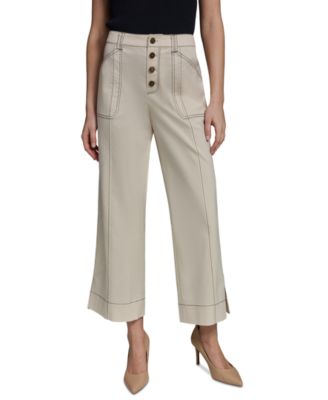 Women's Contrast Stitch Ankle Pants