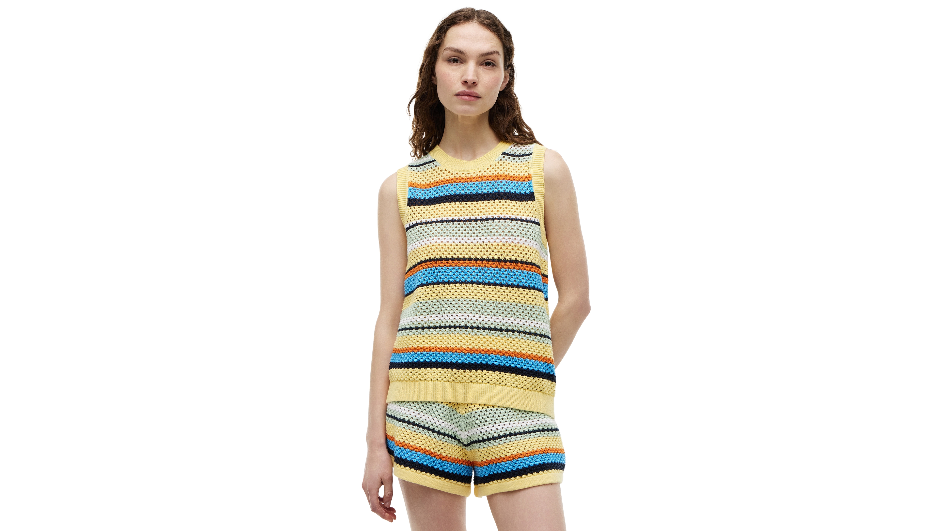 Tommy Hilfiger Women's Cotton Crochet Sleeveless Sweater