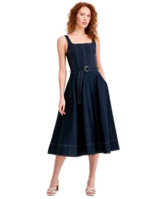 Women's Contrast Stitch Tank Dress