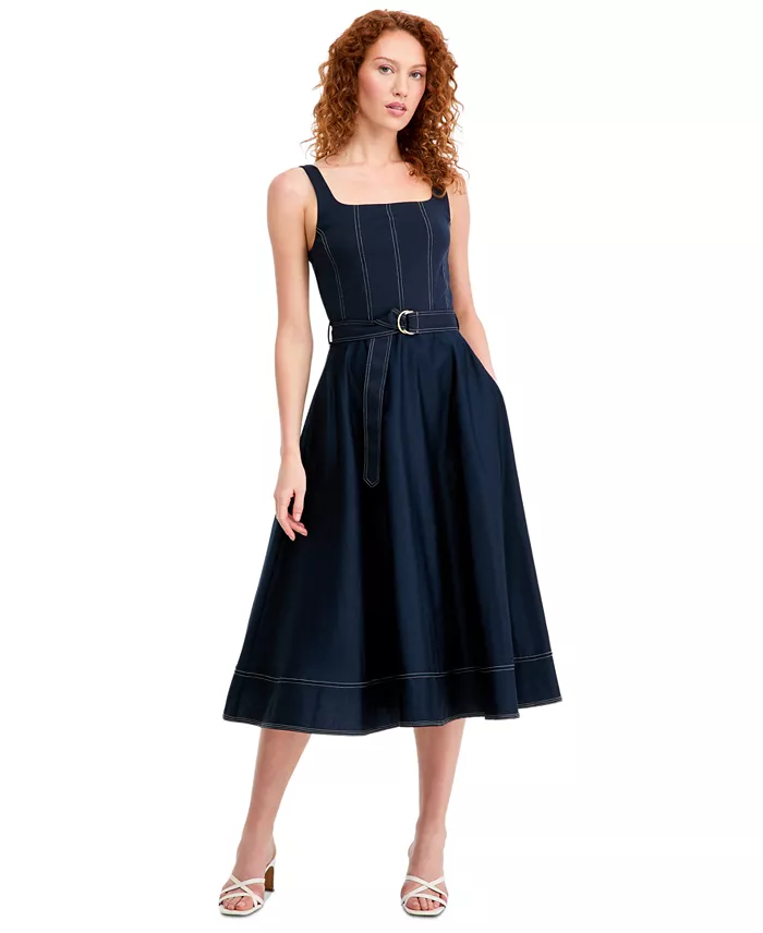 Women's Contrast Stitch Tank Dress