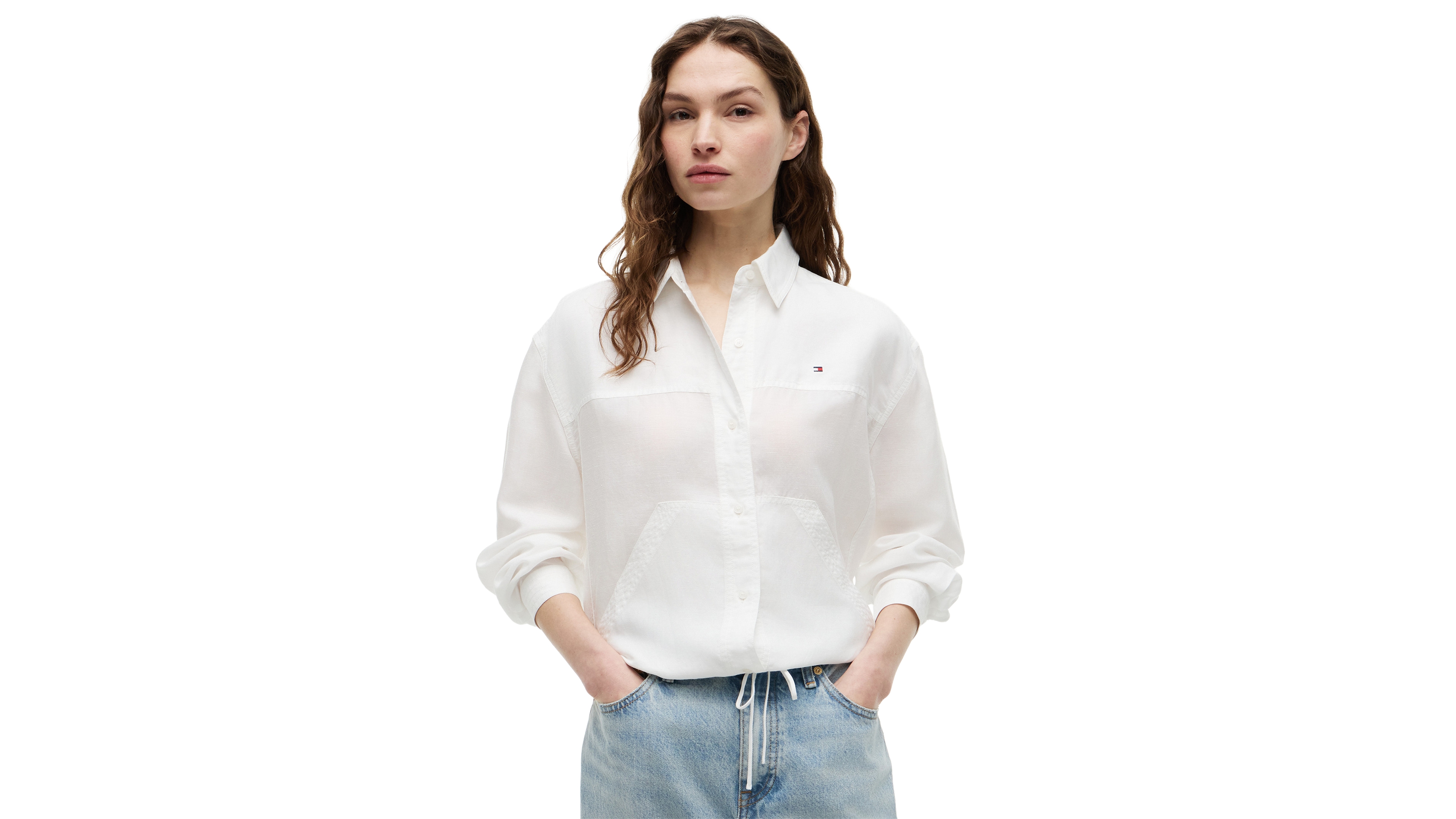 Tommy Hilfiger Women's Collared Long-Sleeve Shirt