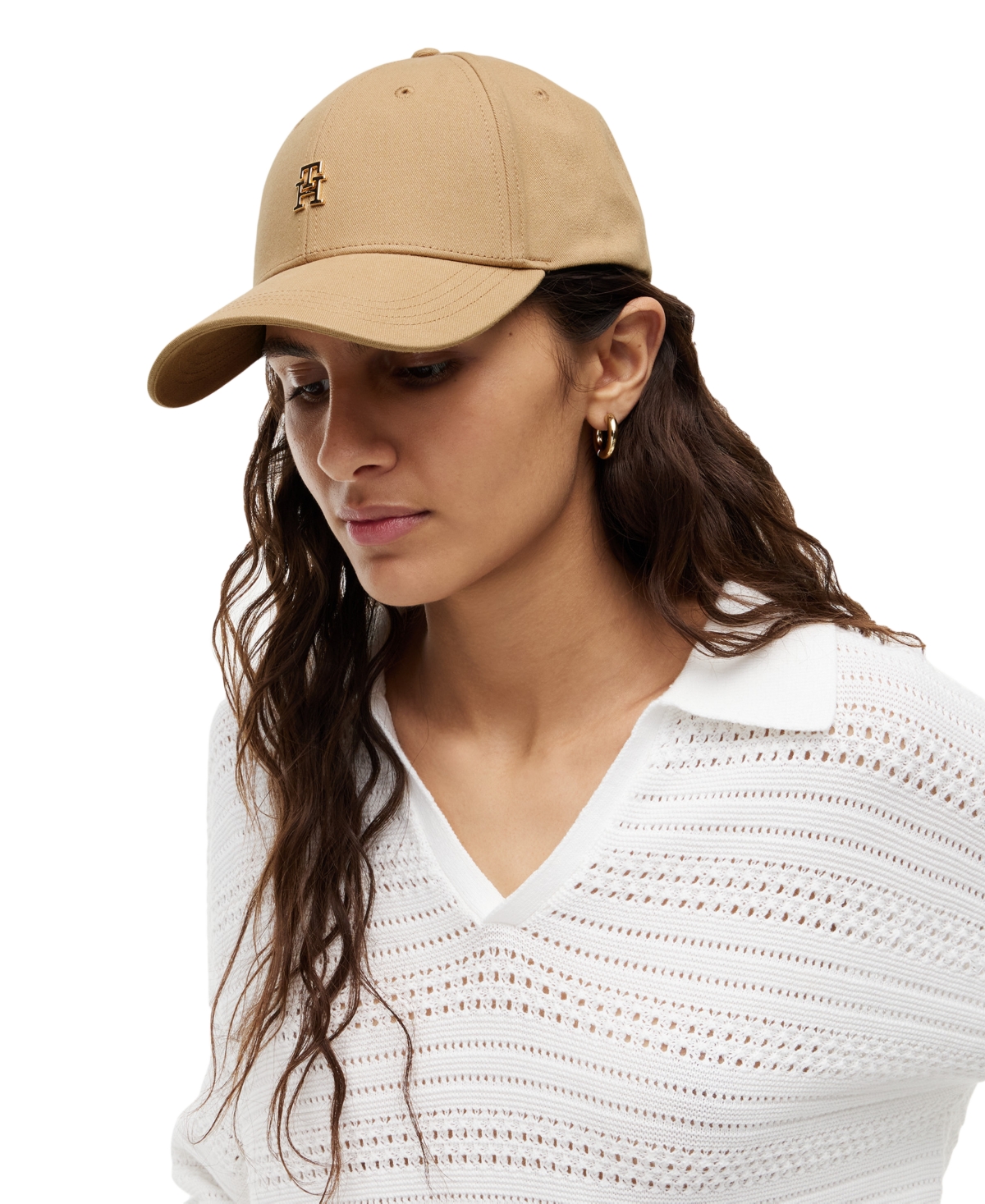 Tommy Hilfiger Women's Cotton Embroidered Script Logo Adjustable Baseball Cap