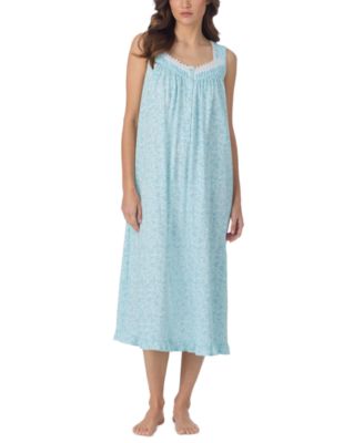 Women's Sleeveless Cotton Jersey Knit Long Nightgown