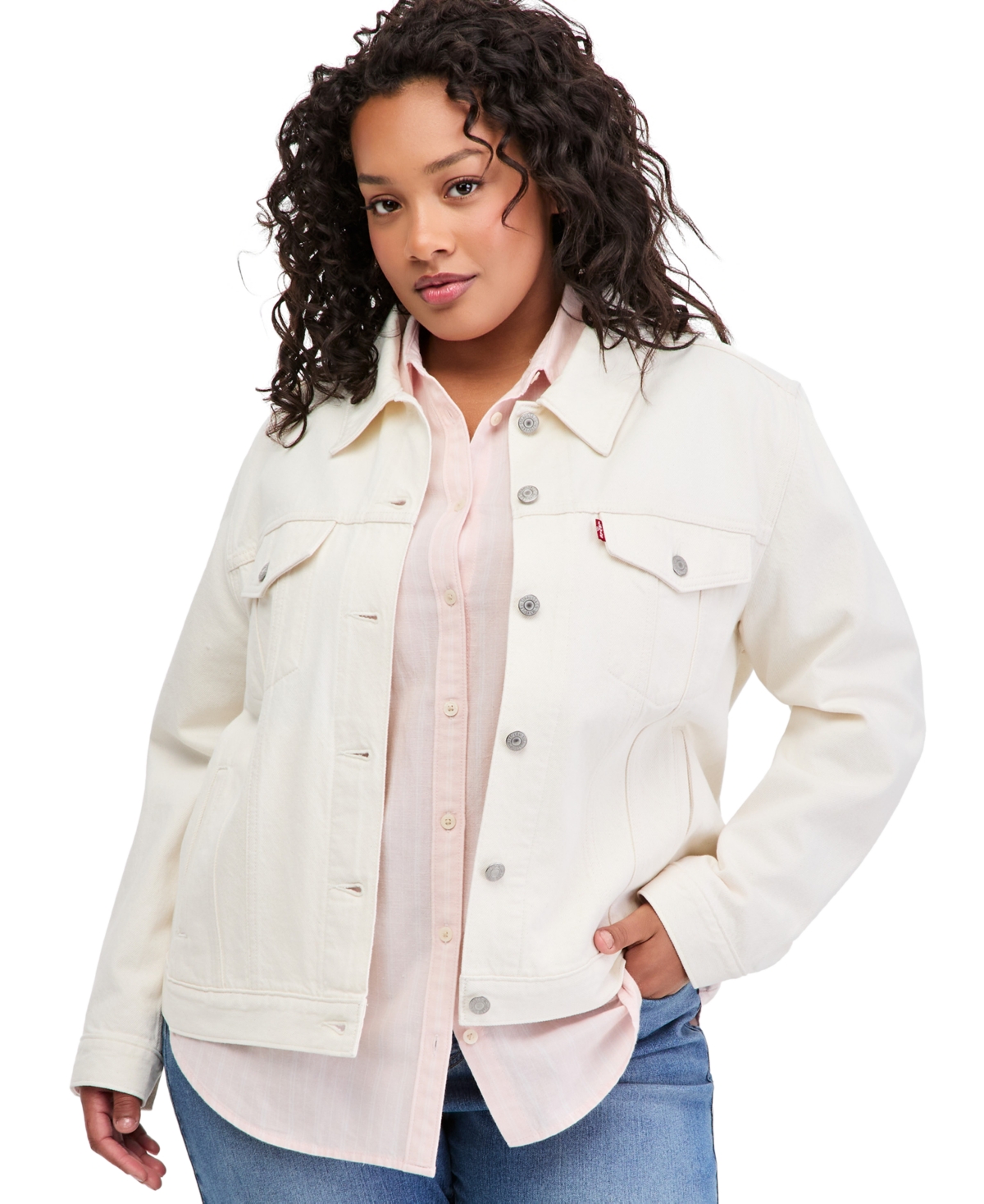 Levi's Plus Button-Down Original Denim Trucker Jacket