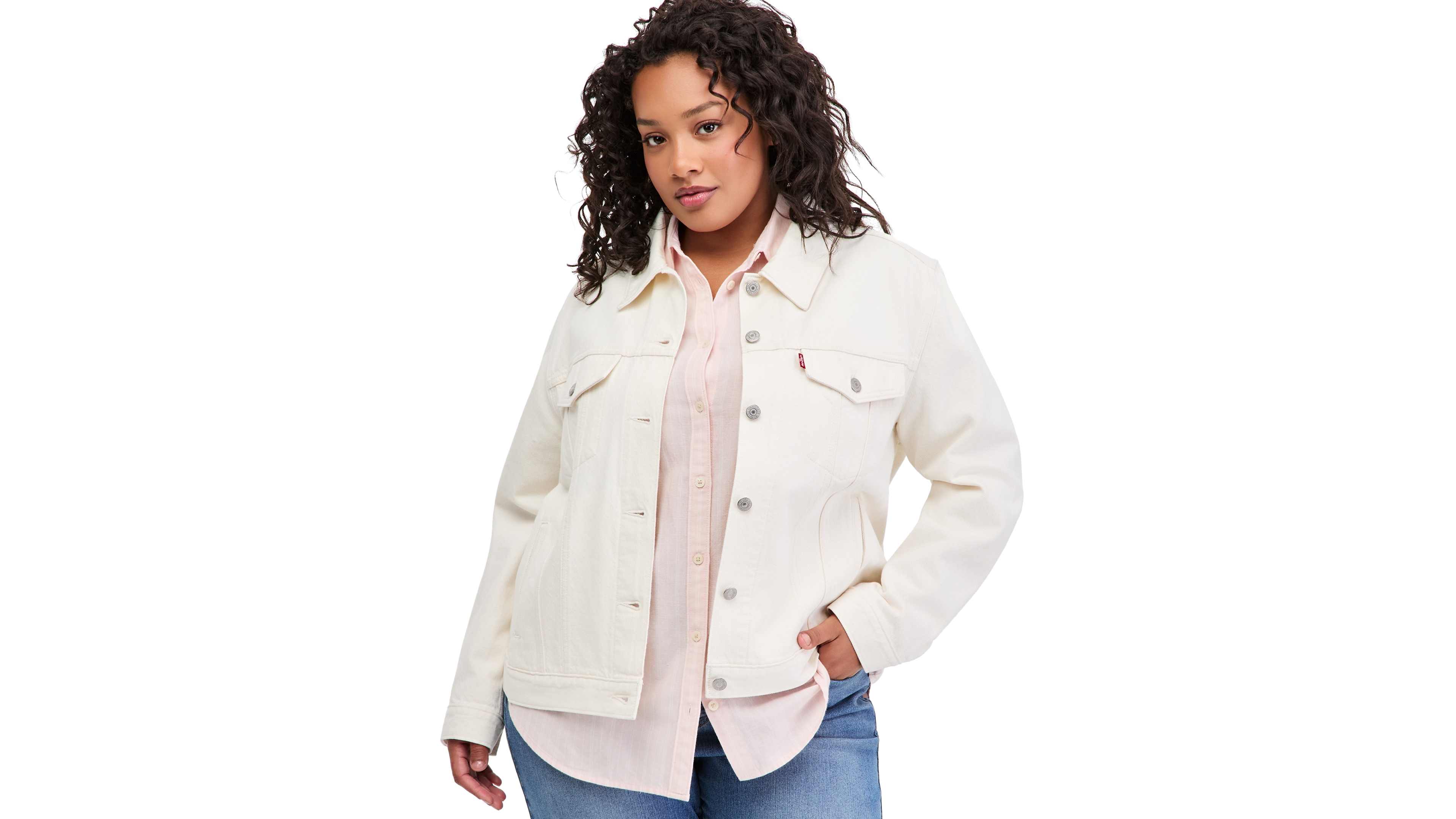 Levi's Plus Button-Down Original Denim Trucker Jacket