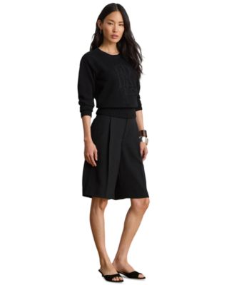 Women's High-Rise Double-Faced Bermuda Shorts