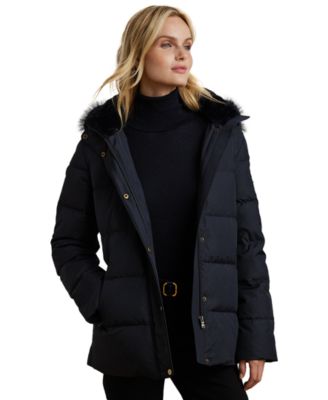 Women's Faux-Fur Hooded Puffer Coat