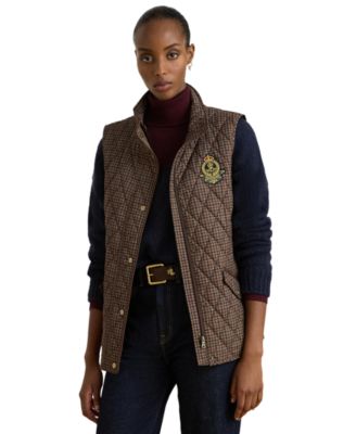 Women's Crested Diamond-Quilted Down-Filled Vest