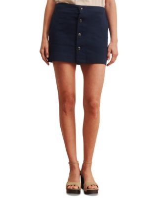 Women's Button-Front Mini Skirt