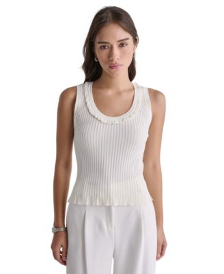 Women's Sleeveless Scoop Neck Knit Top