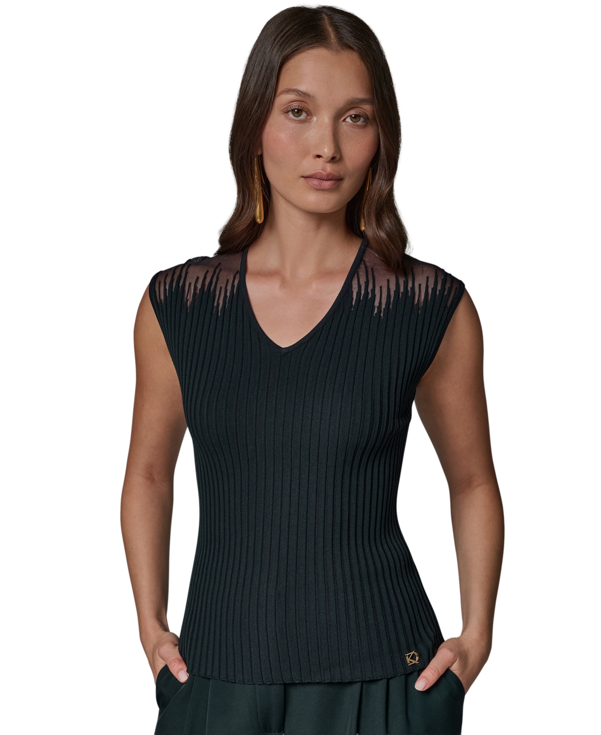 Donna Karan New York Women's V-Neck Top