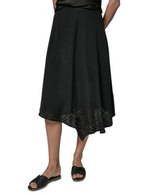 Women's Laser Cut High-Low Skirt