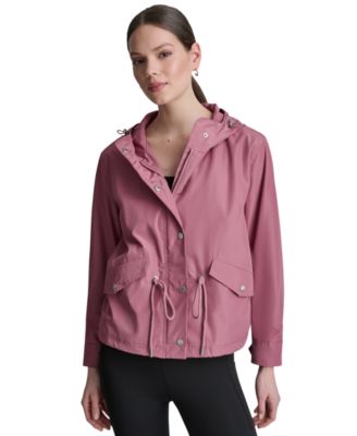 Women's Cropped High-Low Hooded Jacket