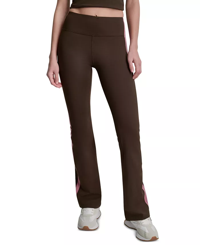 Women's Side-Stripe High-Rise Flared Leggings