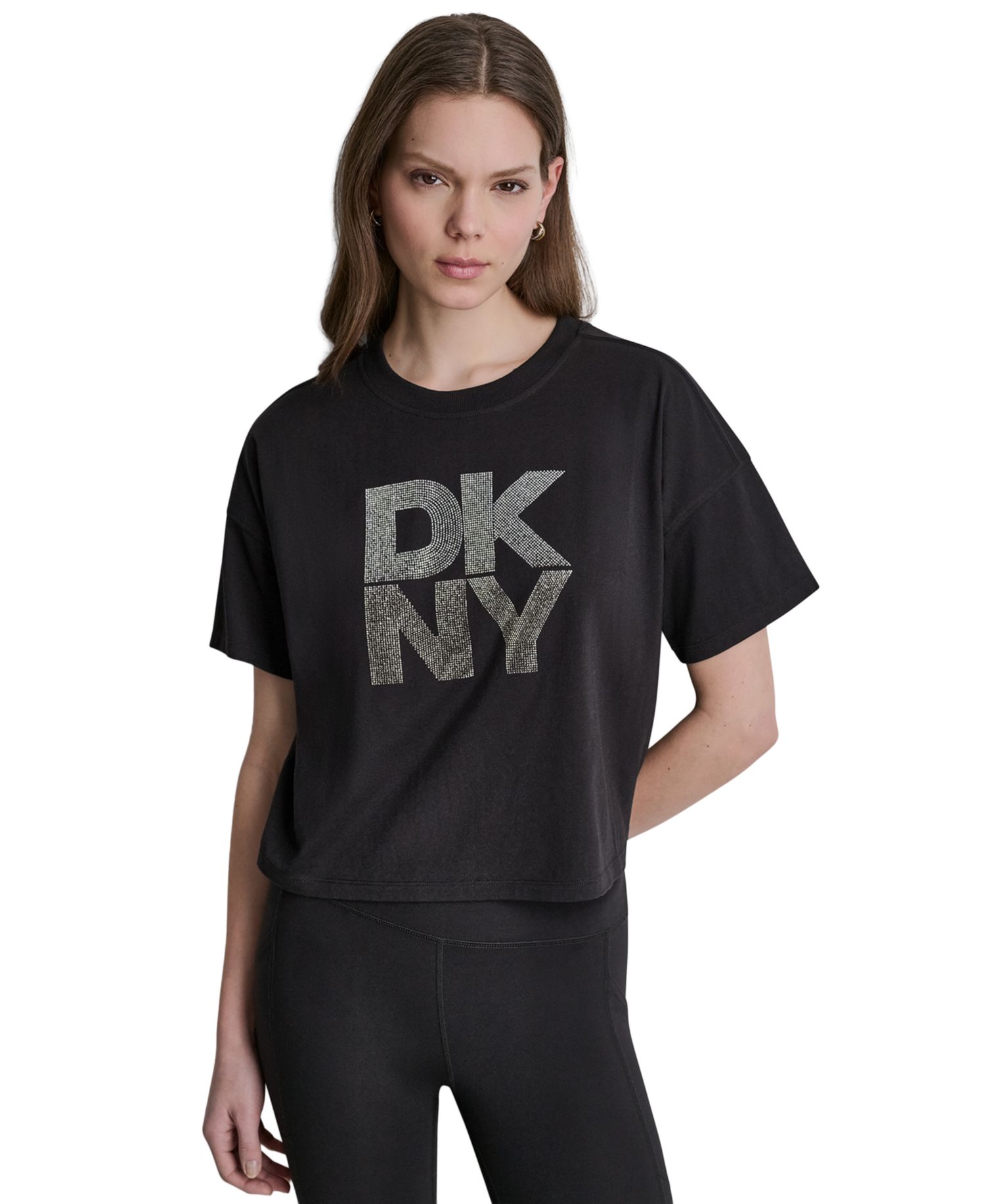 Women's Ombre Rhinestone Logo Crewneck T-Shirt