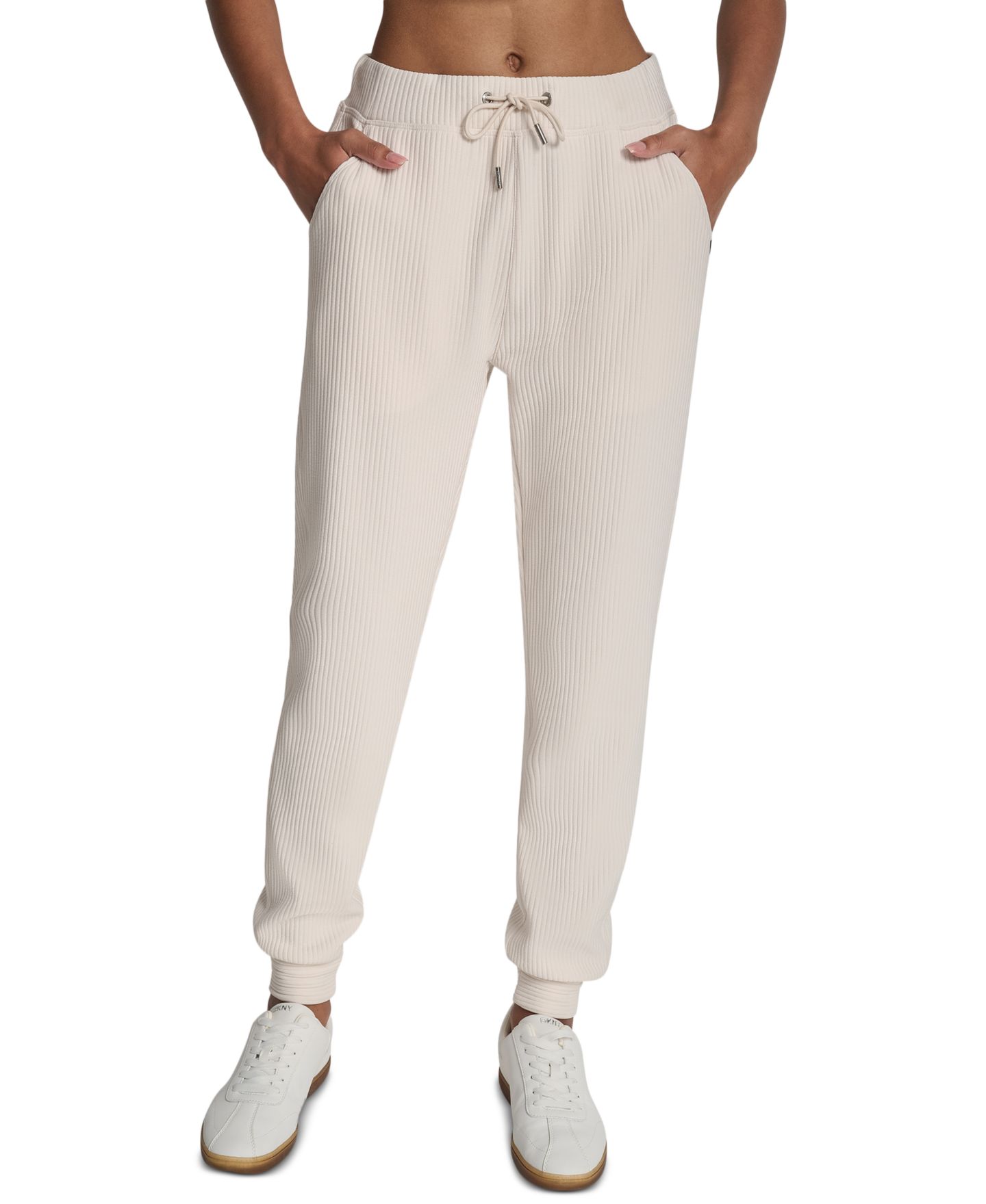 Женские брюки DKNY Tech Ottoman Cuffed High Rise, цвет: Чёрный — фото 7