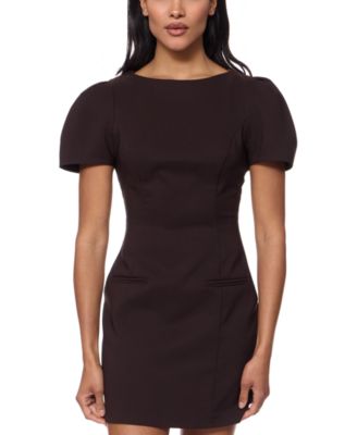 Juniors' Tailored Short-Sleeve Sheath Dress