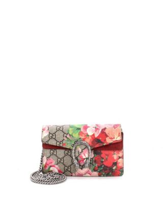 Super Mini Dionysus Bag Blooms Print GG Coated Canvas