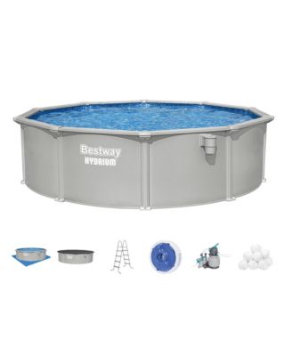 Hydrium 15' x 48" Round Steel Wall Above Ground Pool Set