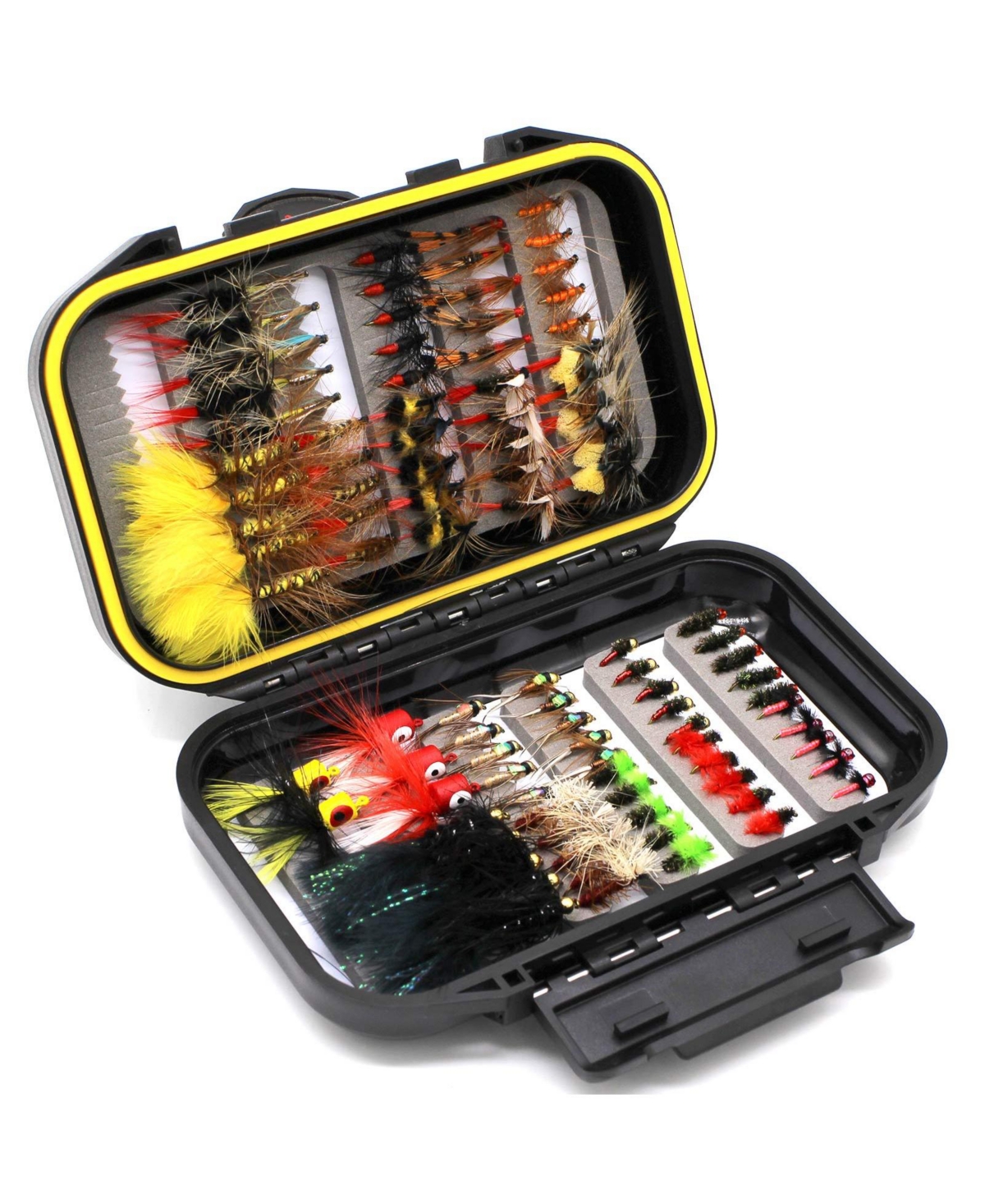 Piscifun Assortment Dry Wet Tenkara Popper Streamer Lure For Trout Salmon Steelhead With Storage Box