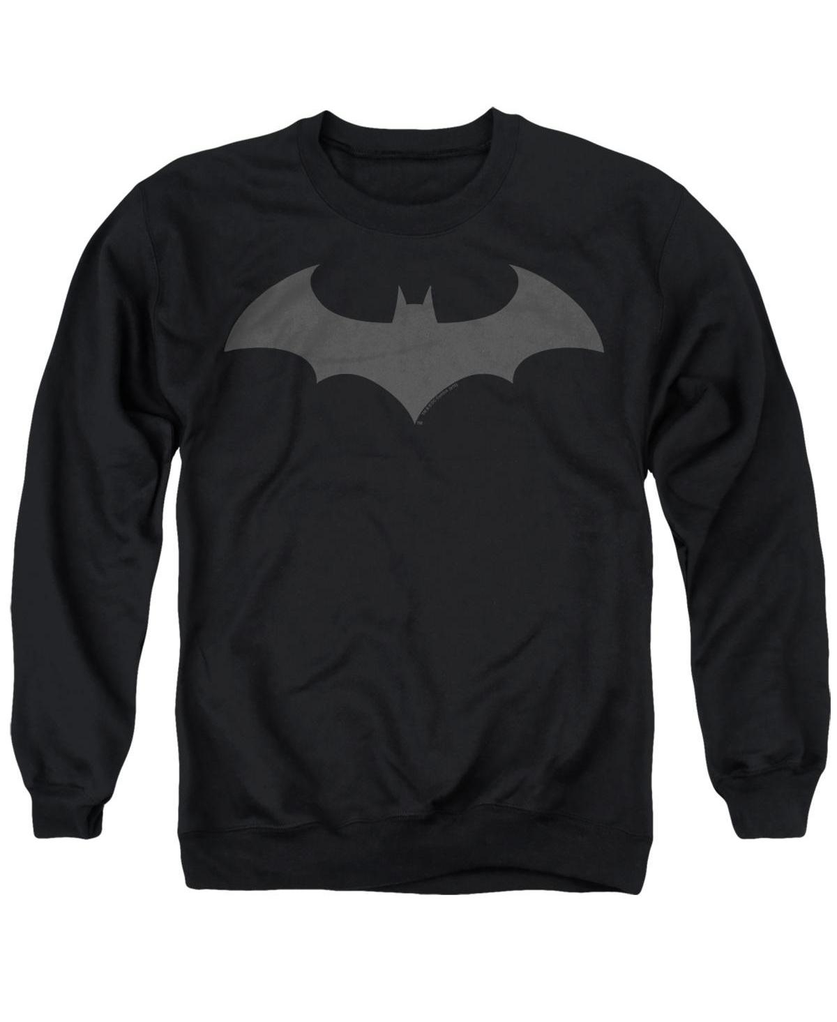 Batman Men's Hush Logo Long-Sleeve Graphic Crewneck Sweatshirt - Black