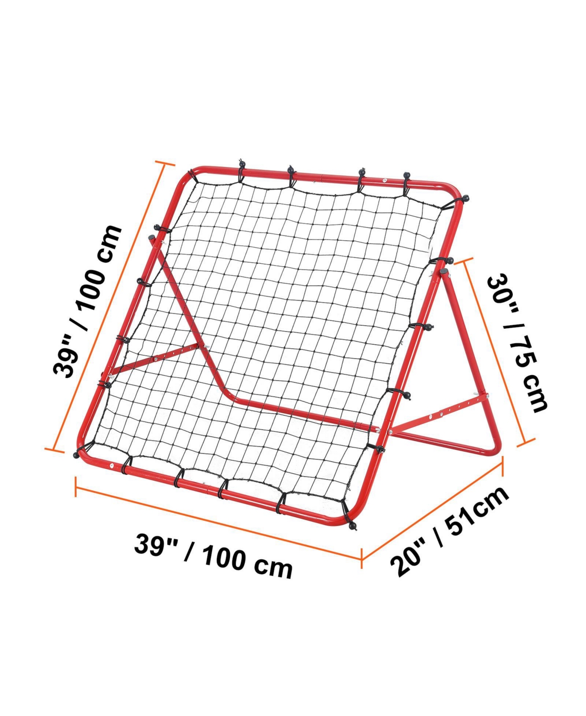 Sugift 39 x 39 Inch Kick-Back Soccer Rebound Net Portable Training Aid for Kids Teens and Adults