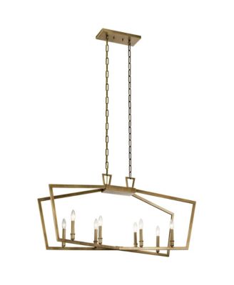 Abbotswell 42" Wide Natural Brass 8-Light Linear Chandelier