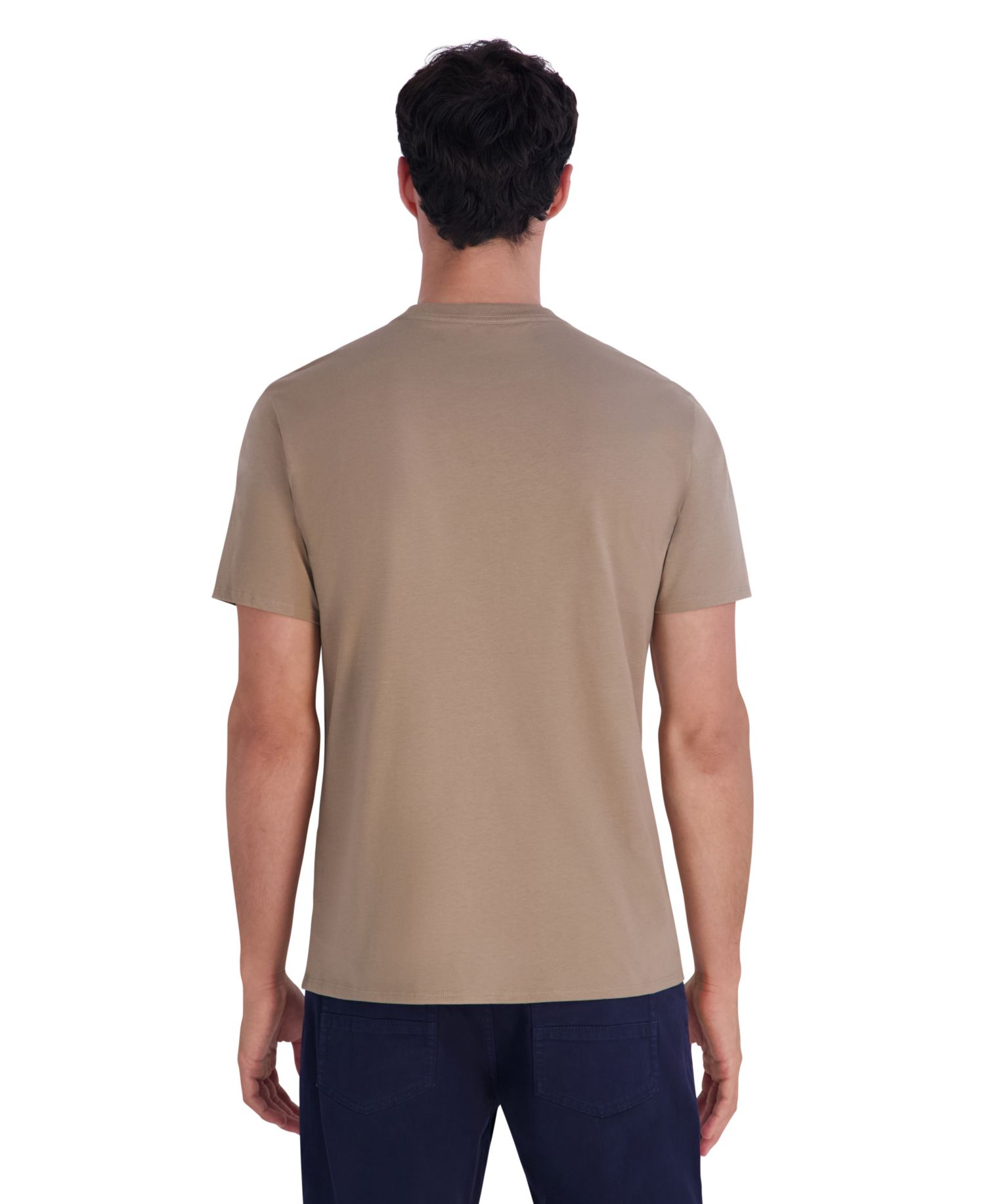 Men's Pixelated Outlined Karl Crewneck Modern-Fit T-Shirt