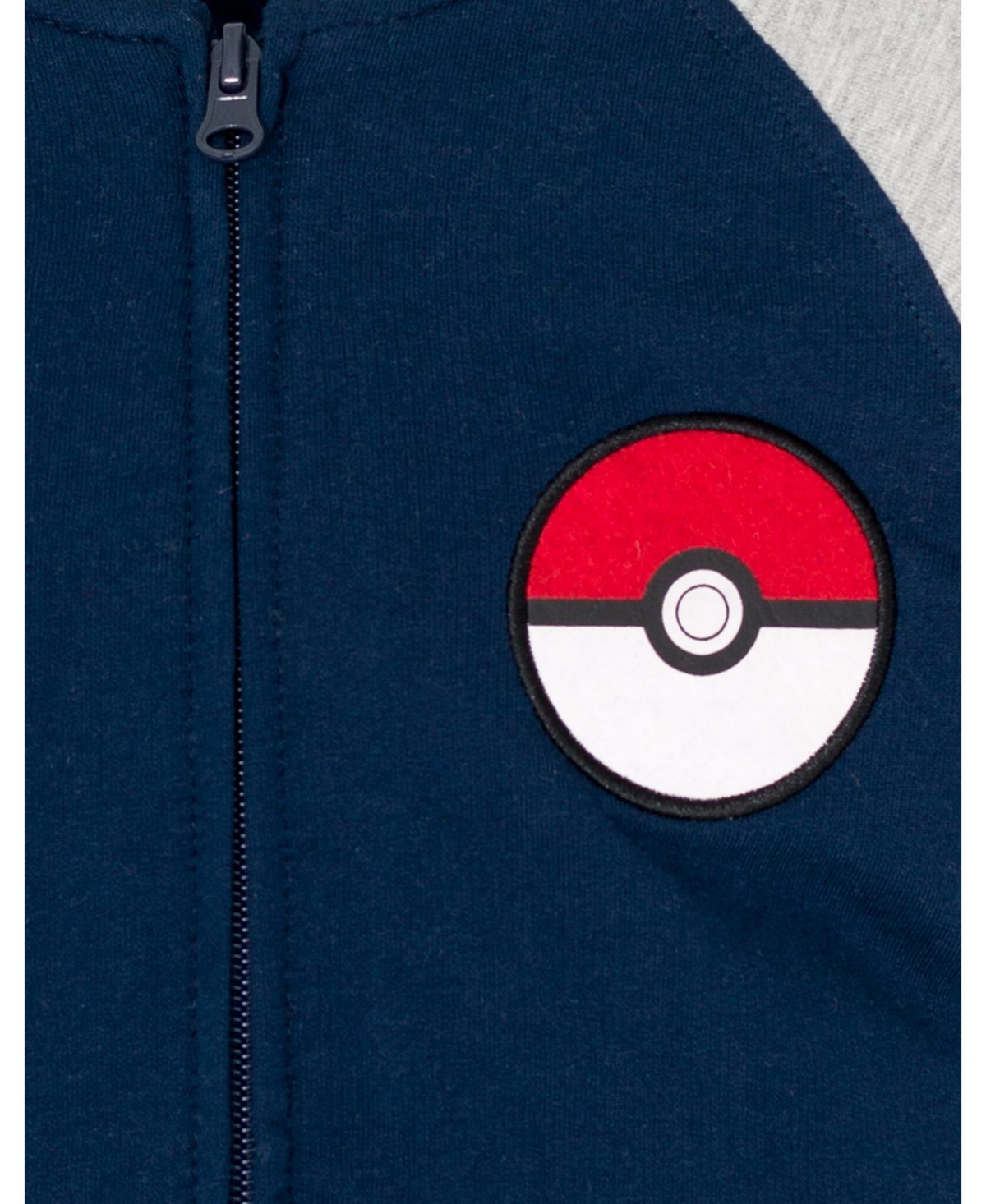 Pokemon Boy's French Terry Zip Up Varsity Bomber Jacket Little Kid to Big Kid