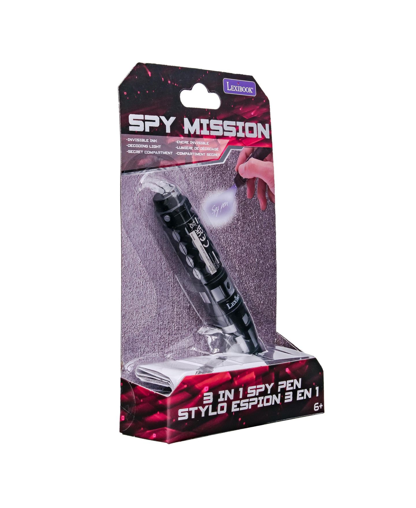Детская игрушка Lexibook Spy Mission Invisible Ink UV Decoding Light Pen, Ages 6+ — фото 6