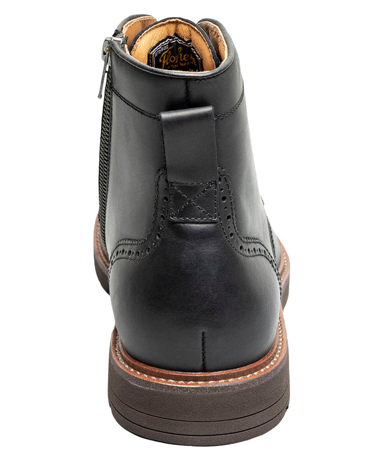 Men's Redford Wingtip Leather Side-Zip Boots