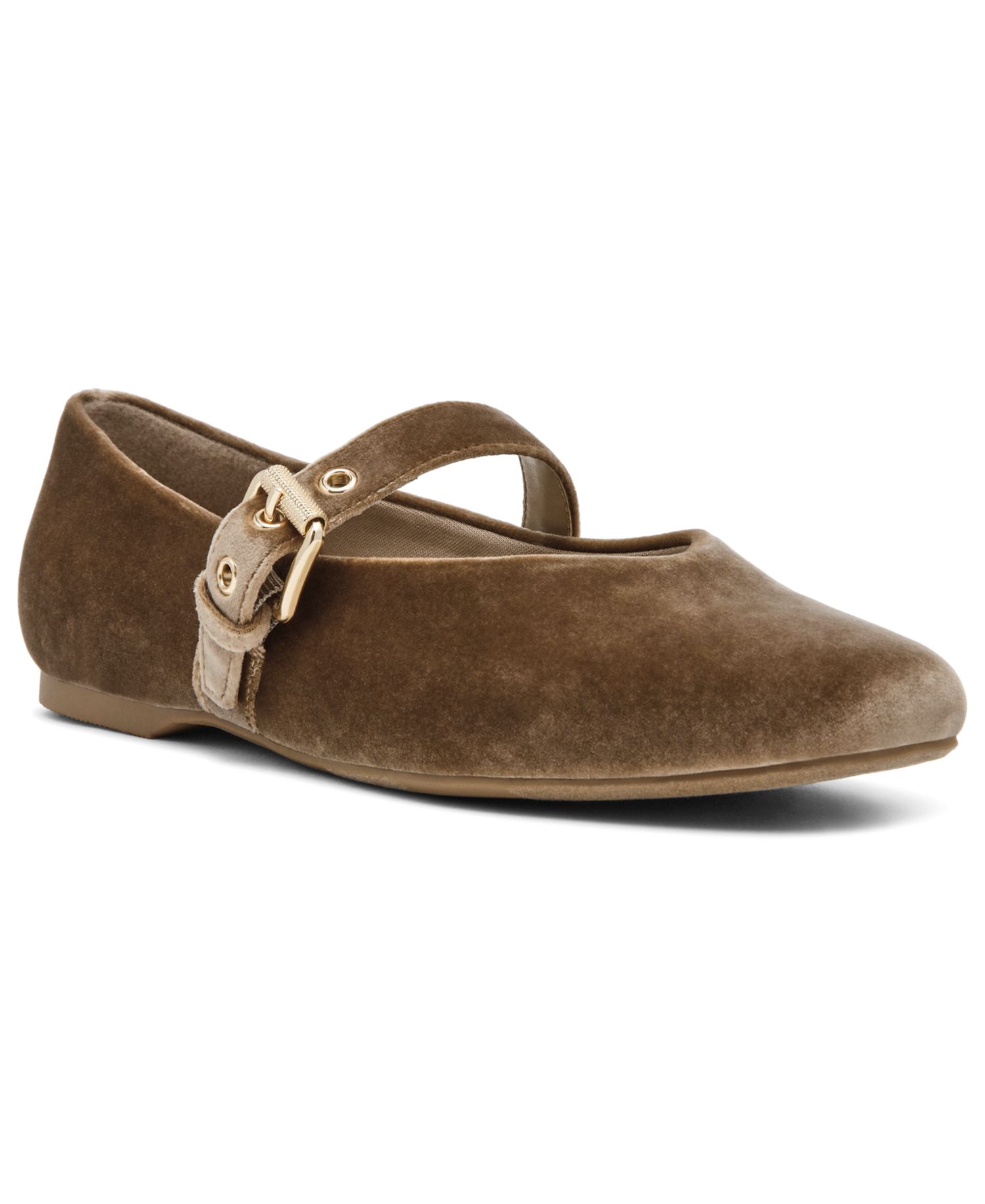 Women's Mulaney Velvet Buckle Mary Jane Flats