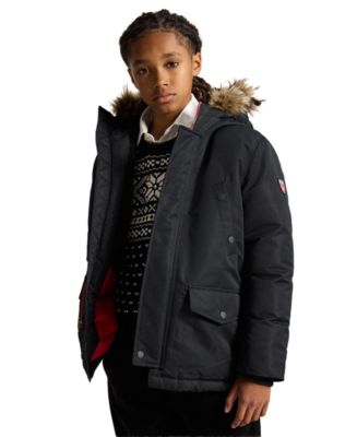Polo Ralph Lauren Big Boys' Faux-Fur-Trim Down Parka - Macy's
