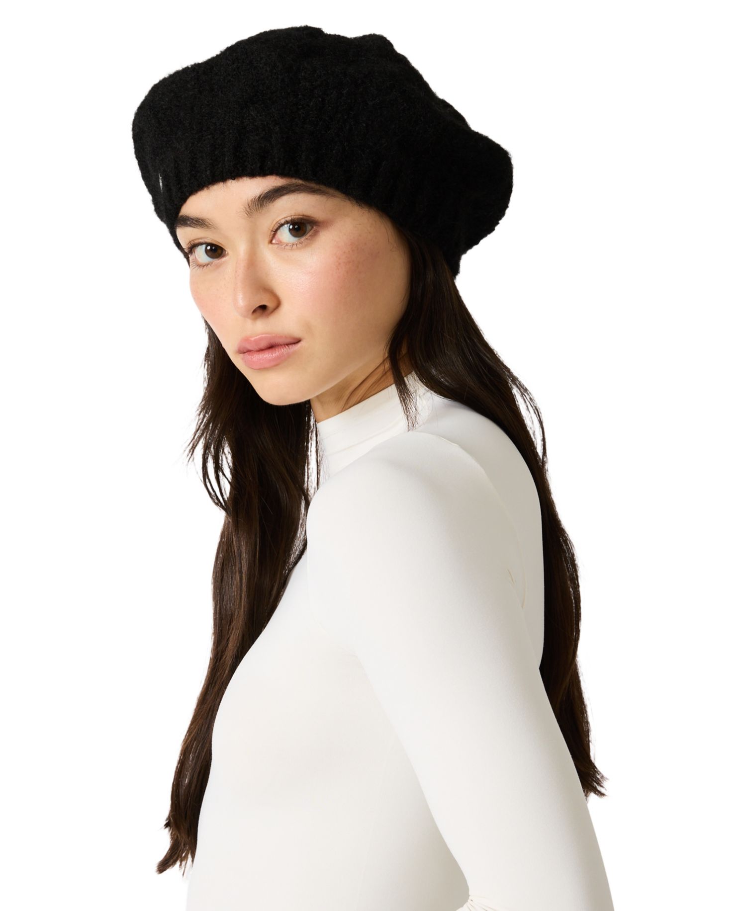 Fuzzy Chunky Cable Beret