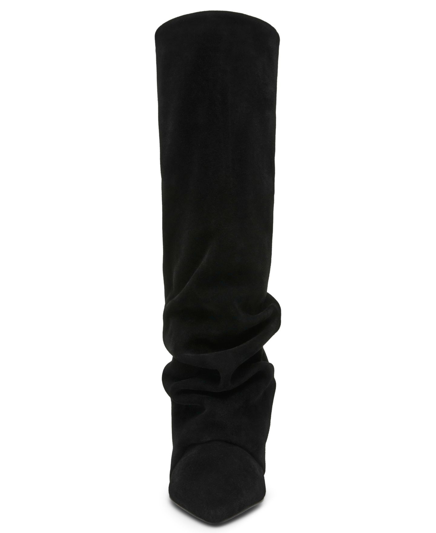 Женские ботинки Steve Madden Liberty Slouch Wedge Tall, цвет: Чёрный замшевый — фото 6