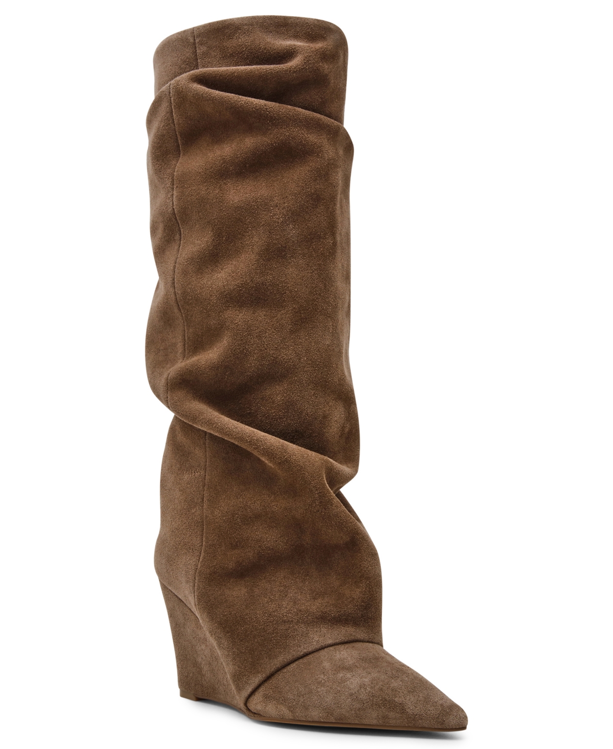 Steve Madden Women's Liberty Cuffed Boots - Taupe Suede - Size 9.5 - Leather