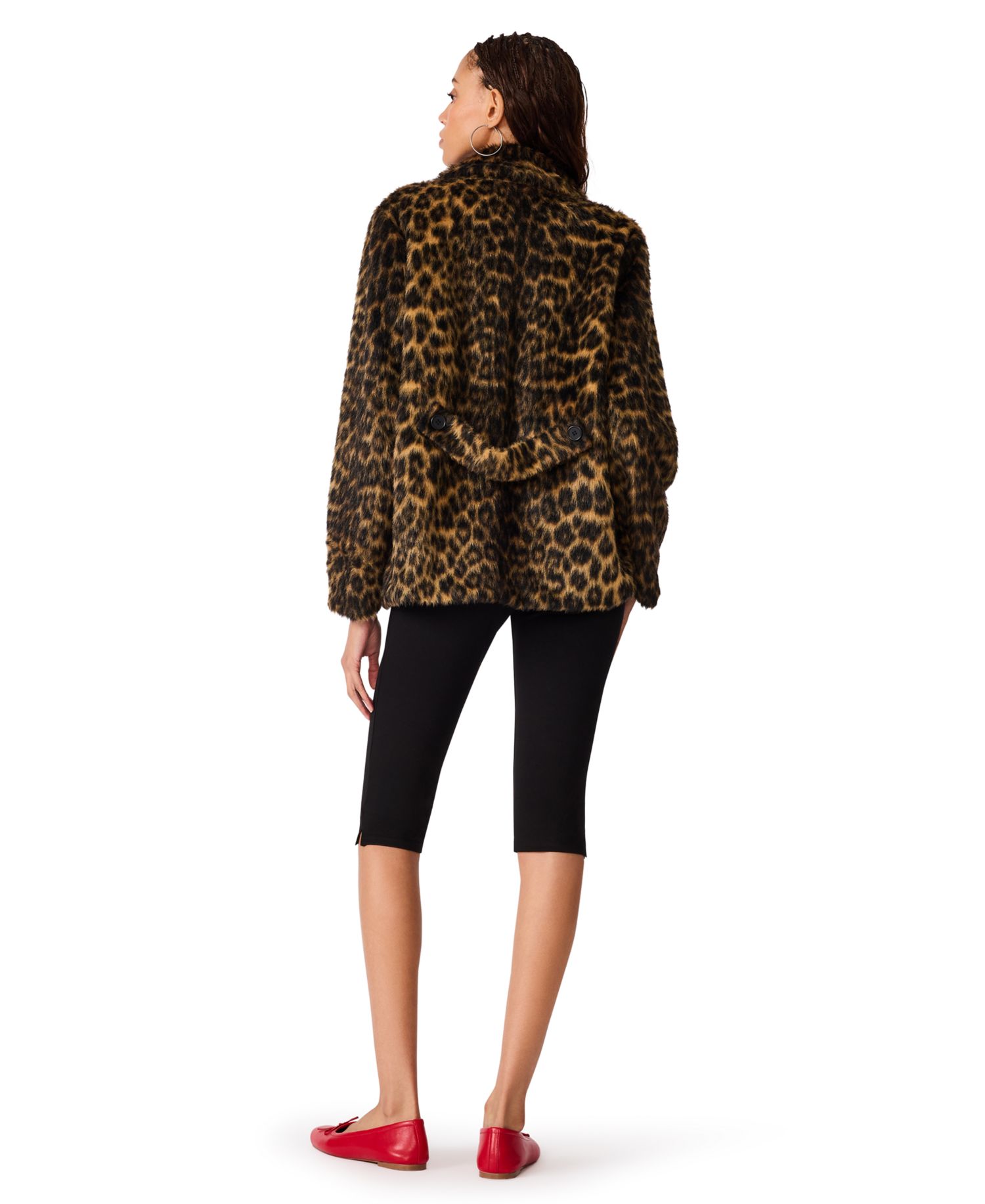 Women's Madley Leopard-Print Faux Fur Jacket